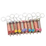 WOODEN PENCIL KEYCHAIN 3"