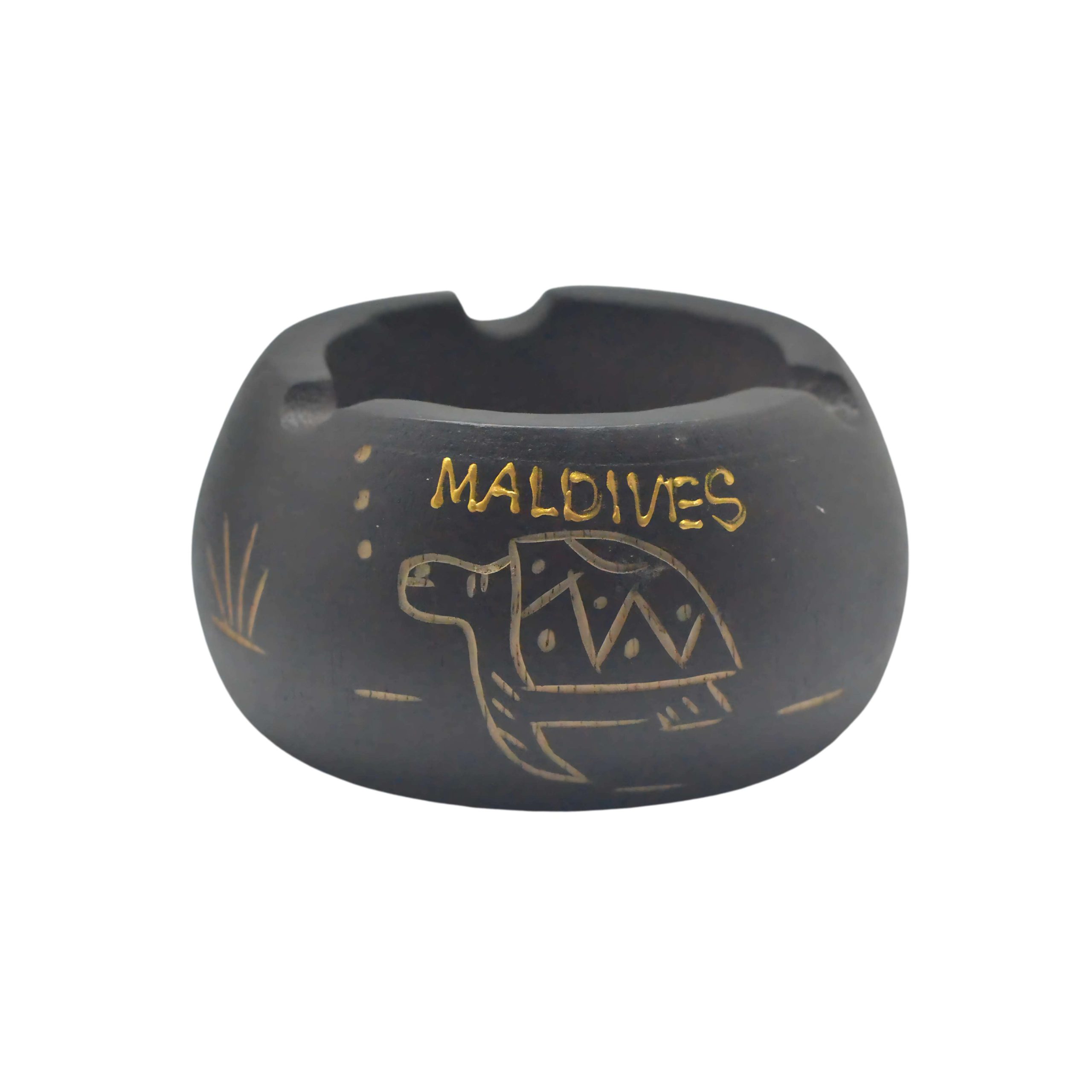 11224-1 WDN TURTLE ASHTRAY CRAVING W/ SILVER TURTLE - Image 1