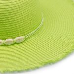 LADIES STRAW HAT W/COCO SHELL - Image 2