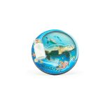 WOODEN MAGNET W/SAND BOTTLE - UNDER WATER TURTLE & FISH