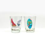 SHOT GLASS SET GLITTER PRINT 2PCS SET