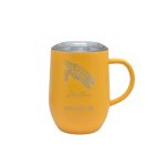 DOUBLE WALL STAINLESS STEEL MUG WITH HANDLE GLASS LID 360ML - Image 7