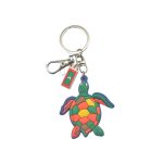 KEY RING RUBBER COLOUR FUL TURTLE W/ MALDIVE FLAG