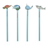 RESIN PENCIL OP TOP MIX SEA ANIMAL
