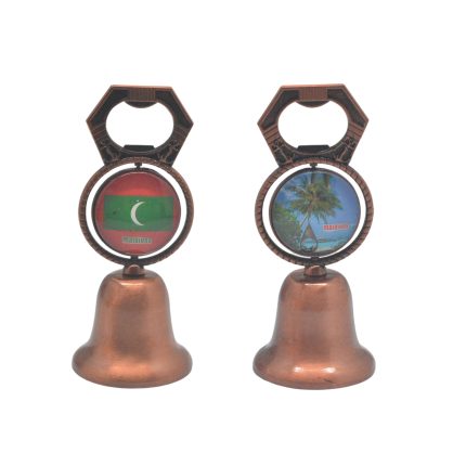 DINNER COPPER BELL W/ BOTTLE OPENNER 4"