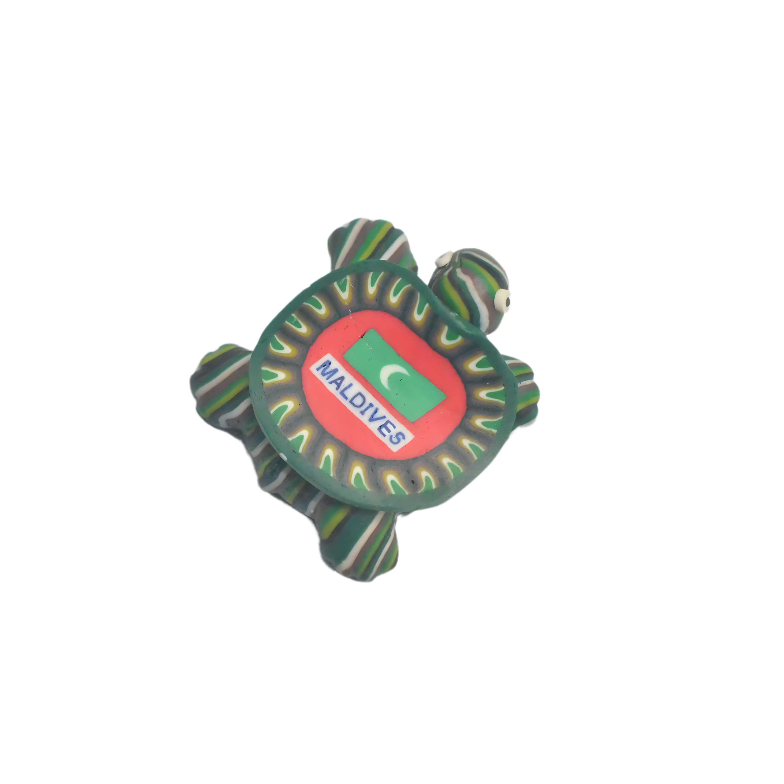 62942 MINI RUBBER TURTLE MAGNET W/ MALDIVES FLAG - Image 1