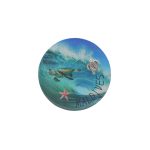 EPOXY ROUND MAGNET UNDERWATER DESIGN W/METAL TURTLE