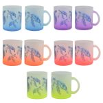 GLASS MUG TURTLE PRINTED ASSORTED COLORS 45*26*54CM
