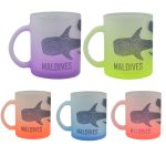 GLASS MUG WHALE SHARK PRINTED ASSORTED COLORS 45*26*54CM