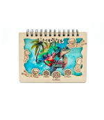 NOTBOOK W/TURTLE WOOD COVER 14X19CM