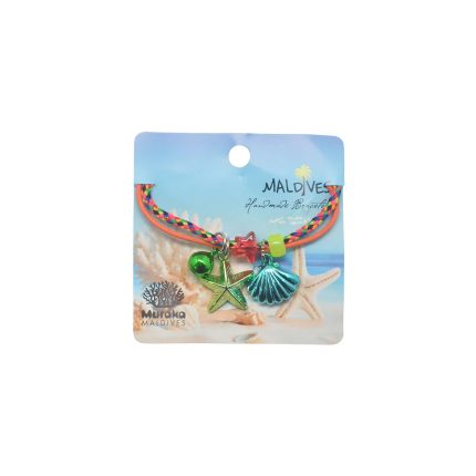 MURAKA LEATHER BRACELET STARFISH/SHELL