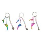 KEYRING MALDIVES DICES W/ DOLPHIN & BABY
