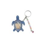 KEYRING BIG TURTLE W/SAND DICES MALDIVES