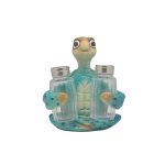 POLY CARTOON TURTLE W/PAPPER & SALT BOTTLE