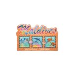 WOODEN MAGNET EPOXY SHARK DOLPHIN & TURTLE 3.5"