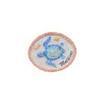 POLY OVAL MAGNET W/ BLUE TURTLE 3"