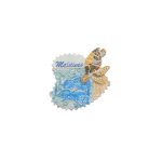 POLY MAGNET HEART SHAPE W/TURTLE 3"