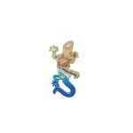 POLY LIZARD MAGNET W/BABY TURTLE 4"