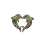 POLY MAGNET 2 DOLPHIN HEART SHAPE