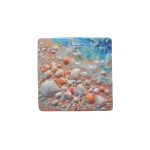 POLY SQUARE MAGNET W/ MIX SHELL & WATER