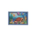 WOODEN MAGNET UNDERWATER TURTLE 3.5"