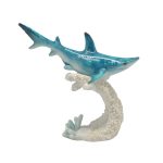 POLY SHARK ON CORAL 8"