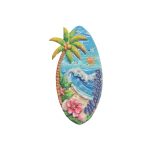 POLY MAGNET SURF BOAT W/ COCO TREE