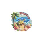 POLY MAGNET 1 COCO TREE W/ TURTLE