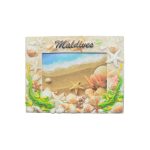 POLY PHOTO FRAME W/ 2 LIZARD & SHELL