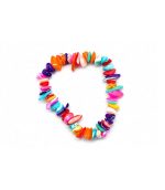 BRACELETE, ELASTC  MULTISTONE ASTD COLOR