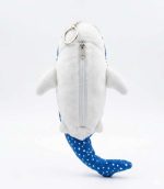 PLUSH WHALE SHARK KEYCHAIN, COIN PURSE -POUCH - 30CM