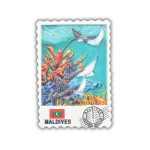 POLY RECTANGLE MAGNET - WITH STINGRAY & FLAG