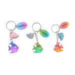 KEYCHAIN CARTOON FISH W/BELL